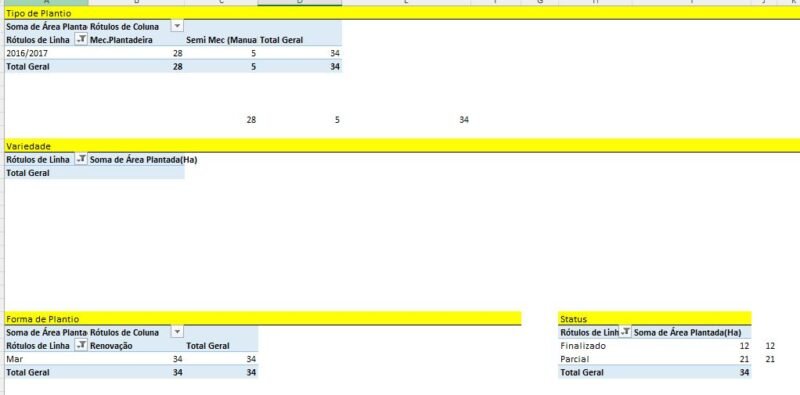 Dashboard Excel Plantio da cana de açúcar - Image 4