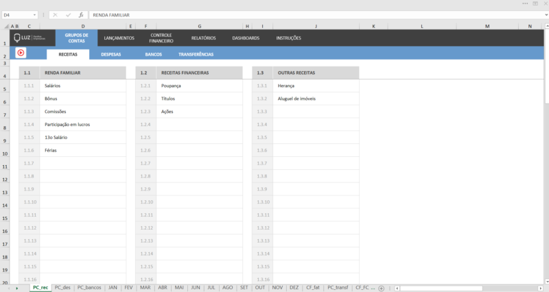 Dashboard Excel - Planilha de Orçamento Pessoal e Familiar - Image 16