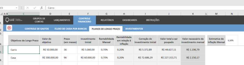 Dashboard Excel - Planilha de Orçamento Pessoal e Familiar - Image 10